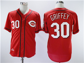 Cincinnati Reds #30 Ken Griffey Jr. Throwback Red Jersey