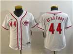 Cincinnati Reds #44 Elly De La Cruz Youth White Limited Jersey