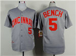 Cincinnati Reds #5 Johnny Bench 1969 Throwback Gray Jersey