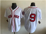 Boston Red Sox #9 Ted Williams Throwback White Jersey