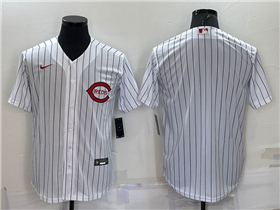 Cincinnati Reds Vintage White Pinstripe Team Jersey