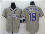 Colorado Rockies #19 Charlie Blackmon Gray Cool Base Jersey