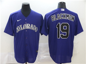 Colorado Rockies #19 Charlie Blackmon Purple Cool Base Jersey