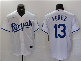 Kansas City Royals #13 Salvador Perez White Limited Jersey