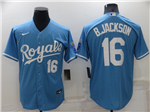 Kansas City Royals #16 Bo Jackson Light Blue Cool Base Jersey