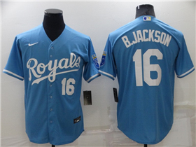 Kansas City Royals #16 Bo Jackson Light Blue Cool Base Jersey