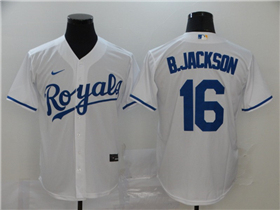 Kansas City Royals #16 Bo Jackson White Cool Base Jersey