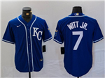 Kansas City Royals #7 Bobby Witt Jr. Blue Limited Jersey