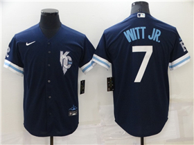 Kansas City Royals #7 Bobby Witt Jr. 2022 Navy City Connect Jersey