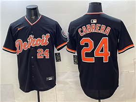 Detroit Tigers #24 Miguel Cabrera Alternate Black Limited Jersey
