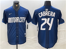Detroit Tigers #24 Miguel Cabrera Navy 2024 City Connect Limited Jersey