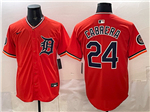 Detroit Tigers #24 Miguel Cabrera Orange Limited Jersey