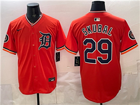 Detroit Tigers #29 Tarik Skubal Orange Limited Jersey