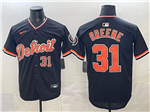 Detroit Tigers #31 Riley Greene Alternate Black Limited Jersey