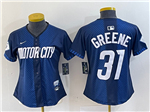 Detroit Tigers #31 Riley Greene Women's Navy 2024 City Connect Limited Jersey