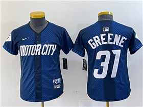 Detroit Tigers #31 Riley Greene Youth Navy 2024 City Connect Limited Jersey