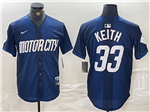 Detroit Tigers #33 Colt Keith Navy 2024 City Connect Limited Jersey