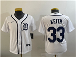 Detroit Tigers #33 Colt Keith Youth White Limited Jersey