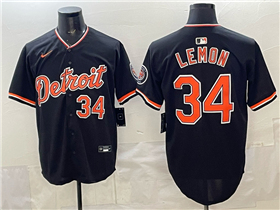 Detroit Tigers #34 Chet Lemon Alternate Black Limited Jersey