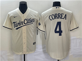 Minnesota Twins #4 Carlos Correa 2023 Alternate Cream Cool Base Jersey