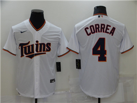 Minnesota Twins #4 Carlos Correa White Cool Base Jersey