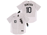 Chicago White Sox #10 Yoan Moncada White Flex Base Jersey