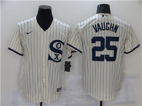 Chicago White Sox #25 Andrew Vaughn White with name 2021 Field of Dreams Cool Base Jersey 