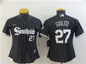 Chicago White Sox #27 Lucas Giolito Women's Black 2021 City Connect Cool Base Jersey 