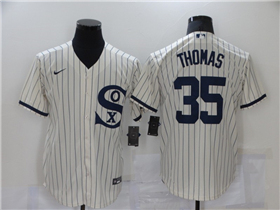 Chicago White Sox #35 Frank Thomas White with name 2021 Field of Dreams Cool Base Jersey 