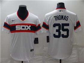 Chicago White Sox #35 Frank Thomas 1983 Throwback White Cool Base Jersey