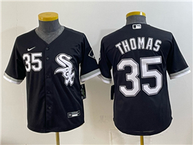 Chicago White Sox #35 Frank Thomas Youth Black Limited Jersey