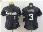 Chicago White Sox #3 Harold Baines Women's Black 2021 City Connect Cool Base Jersey 