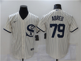 Chicago White Sox #79 Jose Abreu White with name 2021 Field of Dreams Cool Base Jersey 