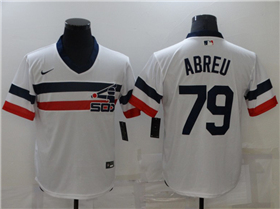 Chicago White Sox #79 José Abreu White Cooperstown Collection Cool Base Jersey
