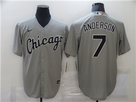 Chicago White Sox #7 Tim Anderson Gray Cool Base Jersey