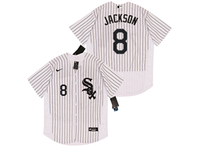 Chicago White Sox #8 Bo Jackson White Flex Base Jersey