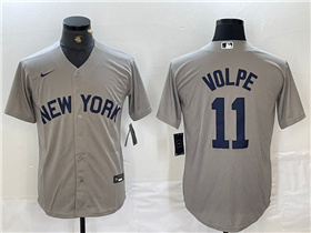 New York Yankees #11 Anthony Volpe Gray Away Limited Jersey