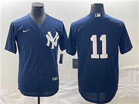 New York Yankees #11 Anthony Volpe Navy Without Name Cool Base Jersey