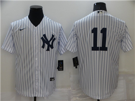 New York Yankees #11 Anthony Volpe White Without Name Cool Base Jersey