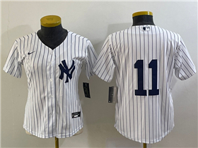 New York Yankees #11 Anthony Volpe Women's White Without Name Cool Base Jersey