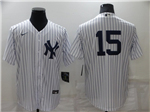 New York Yankees #15 Thurman Munson White Without Name Cool Base Jersey 