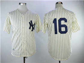 New York Yankees #16 Whitey Ford 1961 Cream Throwback Jersey
