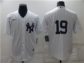 New York Yankees #19 White Without Name Cool Base Jersey 