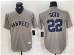 New York Yankees #22 Juan Soto Gray Cooperstown Collection Jersey