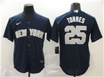 New York Yankees #25 Gleyber Torres Navy Cool Base Jersey