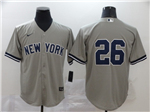 New York Yankees #26 DJ LeMahieu Gray Without Name Cool Base Jersey