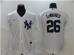 New York Yankees #26 DJ LeMahieu White Cool Base Jersey