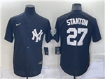 New York Yankees #27 Giancarlo Stanton Black Fashion Cool Base Jersey 