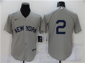 New York Yankees #2 Derek Jeter Gray Away Limited Jersey