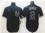 New York Yankees #2 Derek Jeter Black Cool Base Jersey 